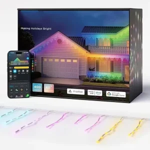 Smart RGBIC Icicle Christmas Lights IP65 Waterproof Music Sync Outdoor Festival and Home Decoration