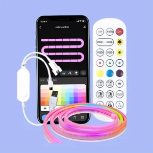 Smart RGBIC Neon Strip Light with Voice Control for Villa