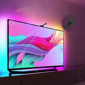 Smart RGBIC TV Backlight Kit for 55-65 Inch TVs, USB, 5m, DC5V, 6000K, Voice Control
