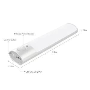 Smart Rechargeable Battery-Powered LED Night Light with Motion Sensor