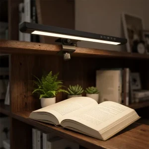 Smart Rectangular LED Desk Lamp with Clamp 20W High CRI 95 Eye Care Table Light for Students Reading Writing with Timer