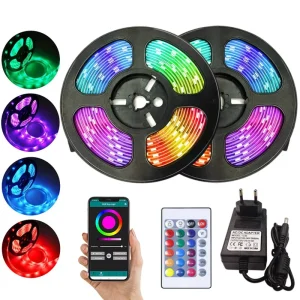 Smart Remote-Controlled Colorful Dimmable Waterproof Wardrobe RGB 5050 Flexible LED Strip Light
