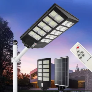 Smart Remote-Controlled Outdoor Garden LED Street Light, Solar-Powered, All-in-One, for Road Use