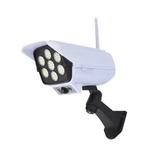 Smart Remote-Controlled Outdoor IP65 Solar Wall Light with Motion Sensor and Simulated Camera