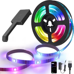 Smart SMD 5050 ARGB Addressable LED Lights Strip 3m for Connectivity Controller PVC App Control Decorations