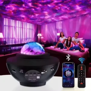 Smart Star Night Starry Projector Light Projection Laser Sky Star Projector BT Music Speaker Galaxy Projector for Bedroom Gift