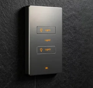 Smart Switch No Neutral Wire Gold Gray Zigbee Push Button Wall Switch