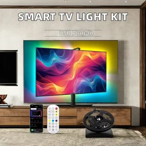 Smart TV Backlight Camera RGB Screen Sync LED Strip Light Wi-Fi App Control for 85-105 Inch TVs