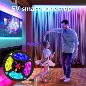 Smart TV LED Strip Light 2.5m RGB PVC USB Powered Remote Control TV Backlight with Sync