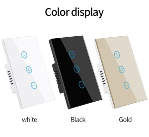 Smart Touch Dimmer Switch with Black, White, or Gold Panel Wall Switch