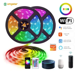 Smart Tuya Wifi SMD5050 Flex Addressable Flexible RGB Decoration Led Light Strip Dream Color Led Strip