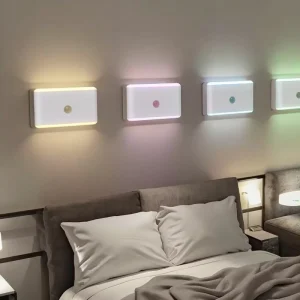 Smart Usb Charging Modern Rechargeable Bedside Night Light With Motion Sensor Body Induction Lamps for Home Stair Wall