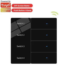 Smart WiFi 4 Gang RGB Switch with ZigBee RF Remote Control and Timer