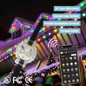Smart WiFi Controller IP68 Waterproof Outdoor Christmas Lighting 12V 24V 36V RGBW Track Pixel Point Lights
