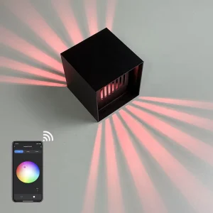 Smart WiFi LED Wall Lights IP65 AC-Powered RGB+W Outdoor Dimmable Light CRI>80