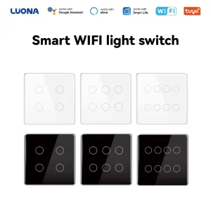 Smart WiFi Light 4/6/8 Gang Touch Switch App Remote and Schedule Control