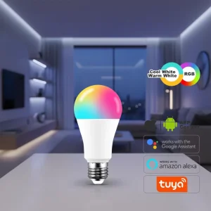 Smart WiFi RGB Dimmable 9W LED Bulb E26 E27 B22 App Control Warm White Multicolor