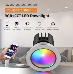 Smart WiFi RGB LED Recessed Downlight APP Control for Bedroom Living Room