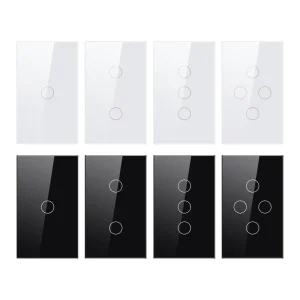 Smart WiFi ZigBee Tempered Glass Touch Panel Light Switch US Wireless Remote Control Wall Switches Works with Alexa Google Home
