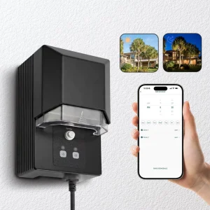 Smart Wifi BT Control 120V AC to 12 15V AC Low Voltage Transformers for Landscape Lighting Multi Zone 200W
