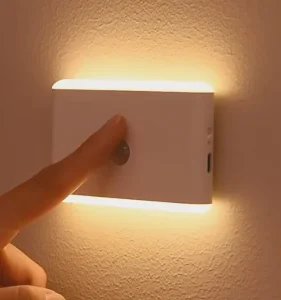 Smart Wireless Rechargeable LED Night Light Dual Source ABS Wall Lamp with Motion Sensor Eye Protection for Bedroom