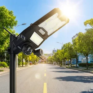 Smart Wireless Solar LED Street Light with Security Camera