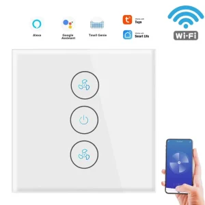Smart Wireless WiFi Ceiling Fan Switch, EU/UK, Remote Control