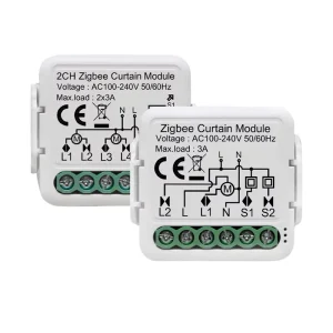 Smart ZigBee Blind Switch Module with Alexa and Google Home Compatibility for Remote Control