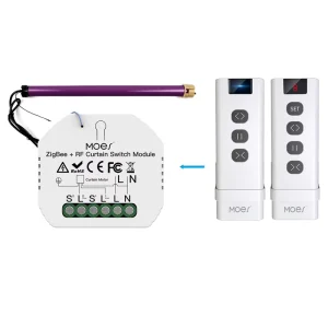 Smart Zigbee 1-Gang Curtain Switch Module with App Remote Control