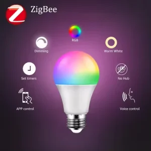 Smart Zigbee 3.0 LED Bulb with 16M Colors, Dimming, and Voice Control
