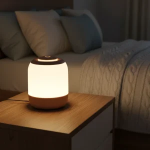 Soft LED Modern Night Light ABS Material Warm White Nursery Baby Kids Bedroom Living Room 2 Key Touch Control Dimmable USB