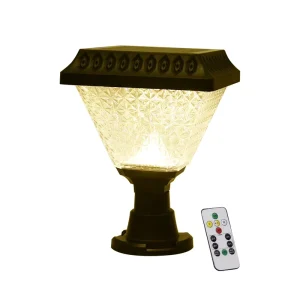 Solar Courtyard Lamp 10W Solar Powered Solar Light Garden RGB Colors Dimmable Waterproof Pillar Post Solar LED Garden Light