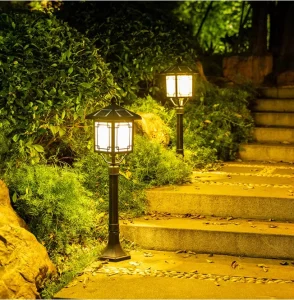 Solar Courtyard Lawn Light Outdoor Waterproof Dual use for Wired or Solar Villa Garden Light New Chinese style Lawn Light