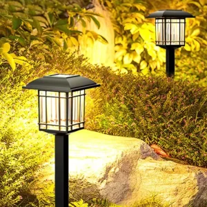 Solar Courtyard Light Outdoor LED Plastic Lawn Light Garden Decorative Floor Insert Light
