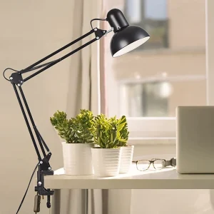Solar DC Garden Light Clamp Touch Control Metal Shade Modern Crystal Design Warm White LED Dimmable Folding Desk Lamp Bedroom