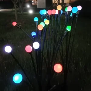 Solar Firefly Lawn Lamps LED Lighting Decoration Firework House Terrace Balcony Outdoor Garden