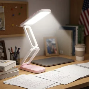 Solar Foldable Desk Lamp Rechargeable Table Lamp Student Study Table Lamp Desk Lamp Touch Control Travel Book Light USB Art Room