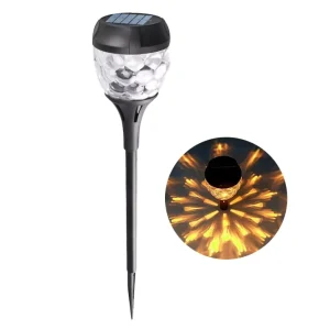 Solar Garden Lamp IP65 Rated Rechargeable Ni-MH Battery Light Sensor Control Warm White LED ABS Construction