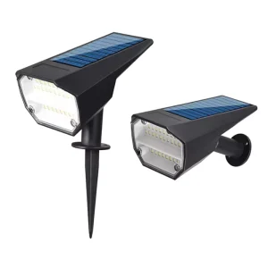 Solar Garden Lamp Rechargeable Water Resistant Light Sensor Activated 28 LED Lights IP65 Rated Easy Installation