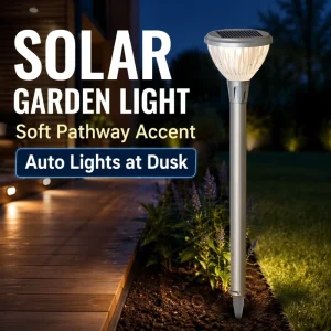 Solar Garden Light IP65 Waterproof Pathway Accent Auto Lights at Dusk Exterior Landscape Ground Spike Lawn Lamp 100W