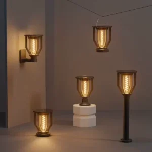 Solar Garden Light Outdoor LED Wall Lamp with IP66 Rating for Home Use