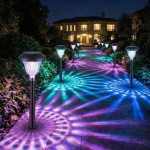 Solar Garden Lights Auto On Off Long Lasting Waterproof Lawn Lights for Landscape Path Driveway Pathway Decor