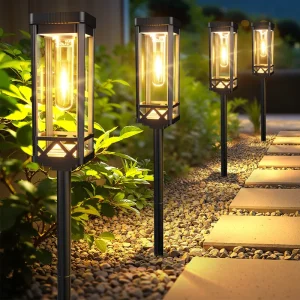 Solar Garden Lights Brighter Outdoor Waterproof Solar Powered LED Landscape Pathway Lawn Lights for Garden Decor
