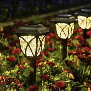 Solar Garden Lights Outdoor Waterproof Solar Lawn Lights for Park Garden Patio Pathway Decoration
