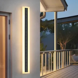 Solar Garden Wall Sconce Lighting Fixtures External Garden LED Light Waterproof Solar Powered Wall Light for Home Exterior