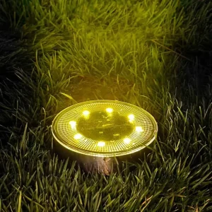 Solar In-ground Lights 8LED IP68 Waterproof Outdoor Pathway Lighting for Yard Patio Walkway