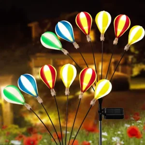 Solar LED Light Balloons Stick Warm 6-Stalk Garden Outdoor Park Lawn Light for Landscape Office Use