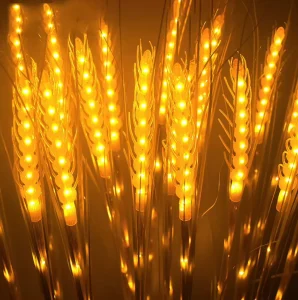 Solar Landscape Light Decoration Waterproof Solar Color Changing Fiber Butterfly Reed Wheat Flower Lamp LED Garden Lights