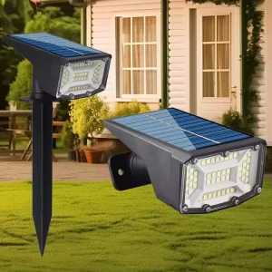 Solar Landscape Spotlights White Wireless Yard Wall Pathway Ground Lawn Patio Waterproof Solar Garden Lights