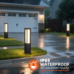 Solar Lawn Lights Aluminum IP65 Waterproof 3000K LED Dimmable Outdoor Landscape Driveway Walkway Garden Patio Agi32 Layout